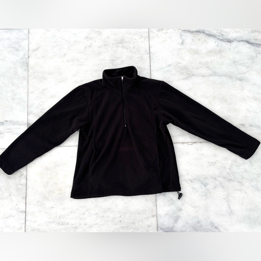 Y2K Fleece Pullover 2BY4 Black Half Zip Womens Small NWT Outdoor Ski